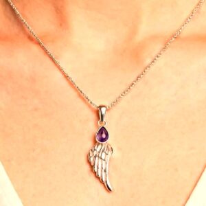 Angel wing with teardrop